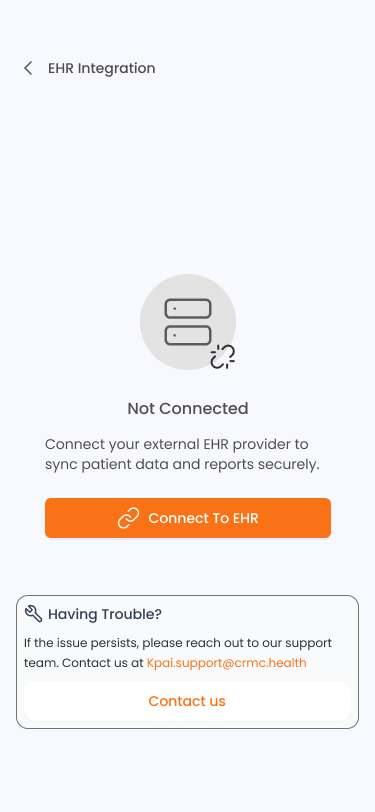 EHR disconnected state