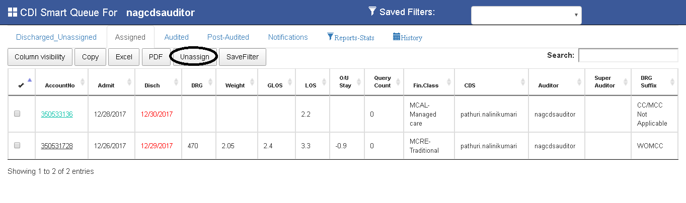 CoderAuditor-Assigned Queue