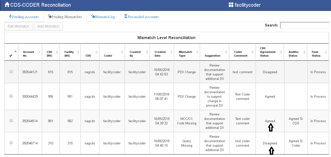 PendingMismatcheswithCagreement